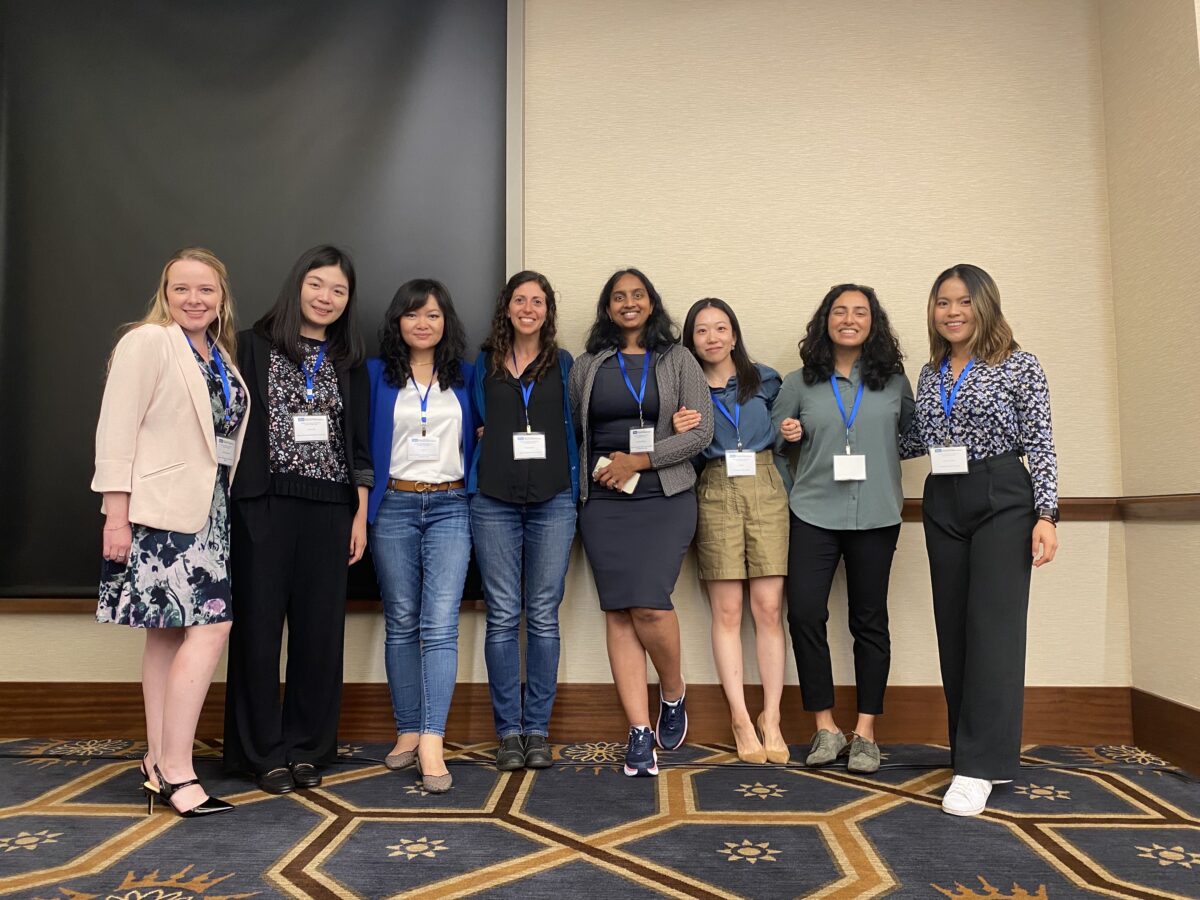 A group photo of attendees at a workshop organized by the Society of Women in Statistics at UCLA