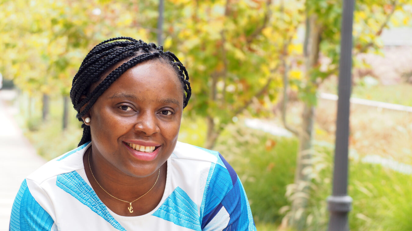 A photo portrait of UCLA professor Alvine Kamaha