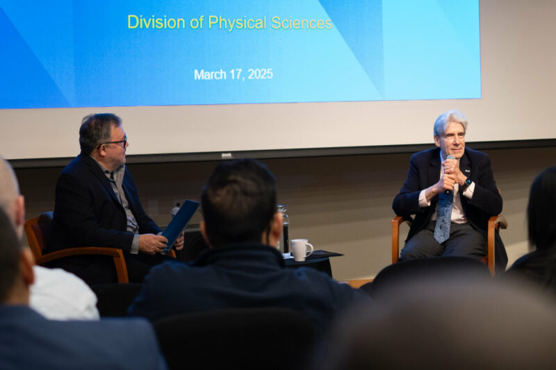 Dean Miguel Garcia-Garibay and Chancellor Julio Frenk