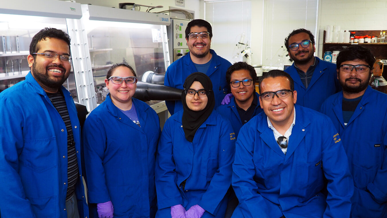 Lab Group photo. Professor and seven students.